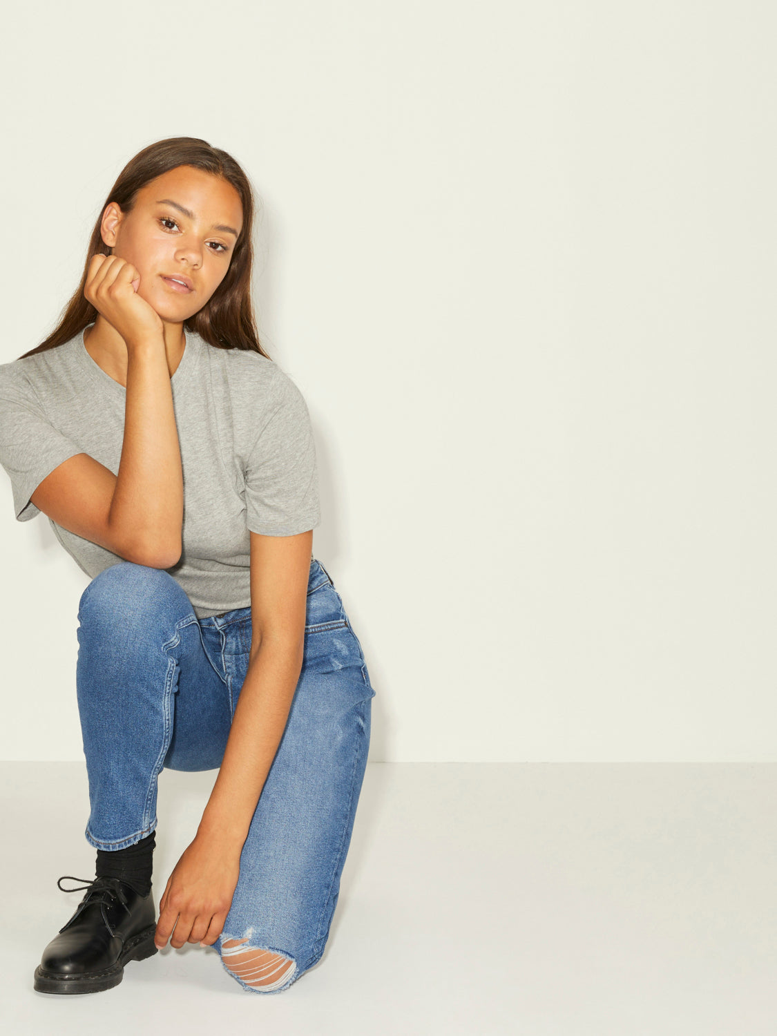 JXANNA T-Shirt - Light Grey Melange